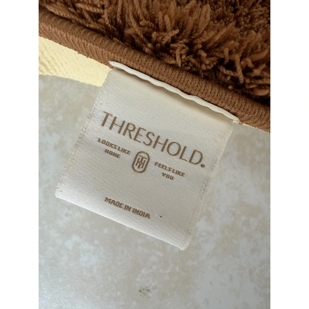 Target Threshold Brown Plush Shag Bath Rug Set 2 Piece Rectangular